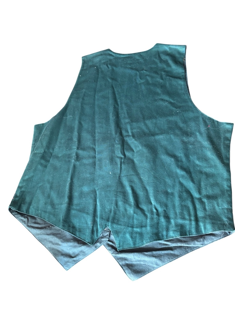 Vintage 90s Embroidered Green Paisley Women's Vest - Bohemian Button-Front - Picture 4 of 6